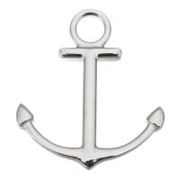 Stainless Steel Ship Wheel & Anchor Pendant, 304 Stainless Steel, polished, fashion jewelry & DIY, original color [