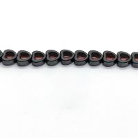 Non Magnetic Hematite Beads, Heart, polished, DIY & hollow, black, 8mm Approx 40 cm 