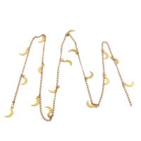 Handmade Brass Chain, Moon, plated, DIY 2mm [