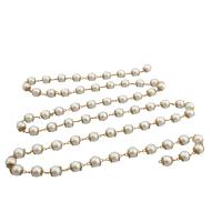Messing dekorative Kette, mit Kunststoff Perlen, rund, plattiert, DIY, keine, 6x6mm, verkauft von m[