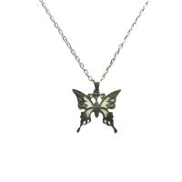 Luminated Necklace, Zinc Alloy, Butterfly, plated, fashion jewelry & Unisex, white cm 