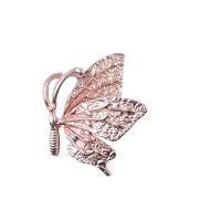 Hair Clip Brooch Finding , Zinc Alloy, Butterfly, gold color plated, DIY 17-39mm 