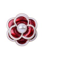 Zinc Alloy Costume Accessories, with Plastic Pearl, Flower, plated, DIY & enamel, 38-47mm 