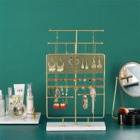 Multi Purpose Jewelry Display, Iron, with Marble, Rectangle, durable & multifunctional 