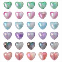 Zweifarbige Acryl Perlen, Herz, DIY, keine, 19x18mm, Bohrung:ca. 2mm, 4PCs/Tasche, verkauft von Tasche