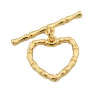 Brass Toggle Clasp, Heart, gold color plated, fashion jewelry & DIY & for woman, golden [