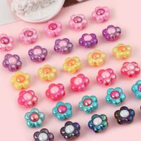 Perles acryliques plaquée, Acrylique, fleur, DIY, plus de couleurs à choisir Environ 2.7mm Vendu par sac[