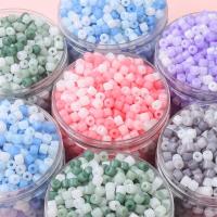 Solide Acryl Perlen, Zylinder, DIY, keine, 6x5mm, Bohrung:ca. 2mm, 100PCs/Tasche, verkauft von Tasche