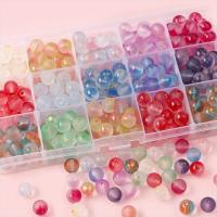 Matte Glass Beads, Round, DIY 10mm Approx 1mm [