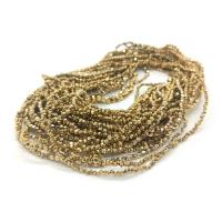Non Magnetic Hematite Beads, real gold plated, DIY golden Approx 40 cm [