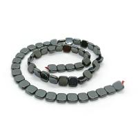 Non Magnetic Hematite Beads, Square, polished, DIY black Approx 40 cm 