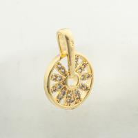Cubic Zirconia Micro Pave Brass Pendant, high quality gold color plated, DIY & micro pave cubic zirconia Approx 0.2mm 