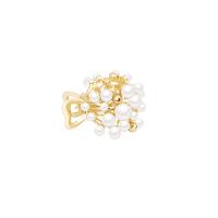 Hair Claw Clips, Zinc Alloy, with Plastic Pearl, gold color plated, fashion jewelry & for woman [