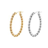 Stainless Steel Hoop Earring, 304 Stainless Steel, Donut, Vacuum Ion Plating, fashion jewelry & for woman 