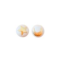 Acrylic Stud Earring, Brass, with Acrylic, real gold plated, fashion jewelry & for woman, white [