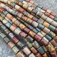 Picasso Jasper Beads, Column, polished, DIY, mixed colors Approx 
