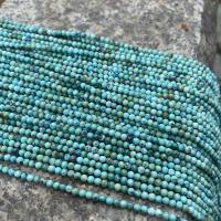 Perles en Turquoise naturelle, Rond, poli, DIY & normes différentes pour le choix, bleu Environ 39 cm, Vendu par brin