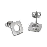 Stainless Steel Earring Stud Component, 304 Stainless Steel, Vacuum Ion Plating, DIY [