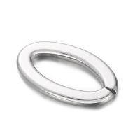 Stainless Steel Open Jump Ring, 304 Stainless Steel, Oval, DIY & hollow, original color, 10mm 