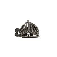 Hair Claw Clips, Zinc Alloy, with Plastic Pearl, Crown, plated, for woman [