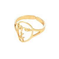 Zinc Alloy Finger Ring, Face, plated, fashion jewelry & for woman & hollow 18mm [