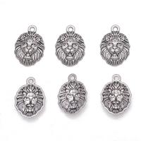 Zinc Alloy Animal Pendants, Lion, antique silver color plated, fashion jewelry & DIY 