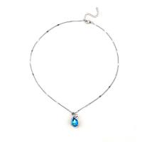 Crystal Zinc Alloy Necklace, with Crystal, with 5cm extender chain, silver color plated, fashion jewelry & for woman & with rhinestone cm [