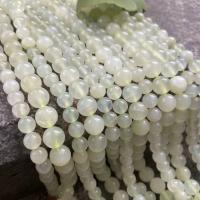 Jade New Mountain Bead, Round, polished, DIY light green Approx 39 cm [