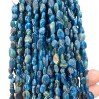 Mixto abalorio de piedra preciosa , Apatites, Pepitas, pulido, Bricolaje, azul, 5x9mm, aproximado 55PCs/Sarta, Vendido por Sarta[