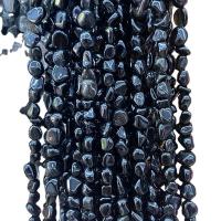 Perles obsidienne noire, pepite, poli, DIY, noire Environ Vendu par brin