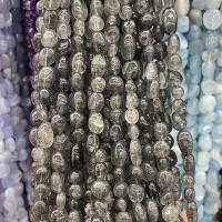 Rutilquarz Perlen, Schwarzer Rutilquarz, Klumpen, poliert, DIY, grau, 5x9mm, ca. 55PCs/Strang, verkauft von Strang