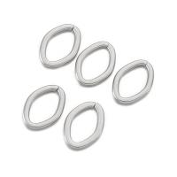 Stainless Steel Open Jump Ring, 304 Stainless Steel, Rhombus, DIY & hollow, original color [
