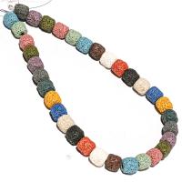 Perles de lave multicolor, lave volcanique, pilier, DIY & normes différentes pour le choix, multicolore, Vendu par brin