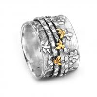 Zinc Alloy Finger Ring, plated, fashion jewelry & for woman, two different colored [