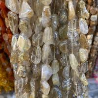 Rutilquarz Perlen, Rutilated Quarz, Klumpen, poliert, DIY, goldfarben, 10x14mm, Länge:ca. 40 cm, verkauft von Strang