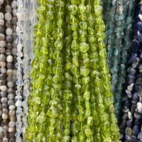 Peridot Perlen, Peridot Stein, Klumpen, poliert, DIY, grün, 6x8mm, ca. 60PCs/Strang, verkauft von Strang