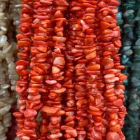 Natural Coral Beads, Nuggets, polished, DIY, reddish orange Approx 80 cm 