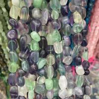 Perles de fluorite, Fluorite colorée, pepite, poli, DIY, couleurs mélangées Environ 40 cm, Vendu par brin
