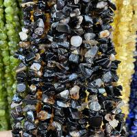 Perles Agates Noires naturelles, agate noire, pepite, poli, DIY, noire Environ 80 cm, Vendu par brin[