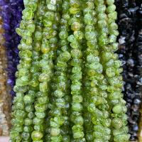 Perles péridot naturel, Olivine naturelle, pepite, poli, DIY, vert Environ 40 cm, Vendu par brin