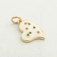 Cubic Zirconia Micro Pave Brass Pendant, Heart, high quality gold color plated, DIY & micro pave cubic zirconia Approx 0.3mm [