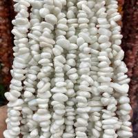 Weiße Porzellan Perlen, Klumpen, poliert, DIY, weiß, 5x8mm, Länge:ca. 80 cm, verkauft von Strang[