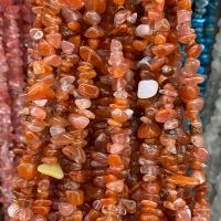 Perles Agates rouges naturelles, agate rouge, pepite, poli, DIY, orange rougeâtre Environ 80 cm, Vendu par brin[