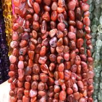 Perles Agates rouges naturelles, agate rouge, pepite, poli, DIY, rouge, 5-9mm Environ 38-40 cm, Vendu par brin[