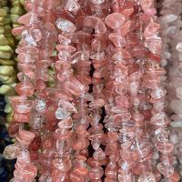 Perle en Quartz cerise, rouge de cerise, pepite, poli, DIY, quartz cerise Environ 80 cm, Vendu par brin[