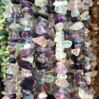 Perles de fluorite, Fluorite colorée, pepite, poli, DIY, multicolore Environ 80 cm, Vendu par brin