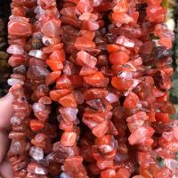 Natural Red Agate Beads, Nuggets, polished, DIY, red Approx 80 cm 