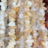 Cristal en jaune naturelles, perles de citrine, pepite, poli, DIY, Jaune Environ 80 cm, Vendu par brin