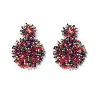 Glass Seed Beads Earring, Seedbead, handmade, fashion jewelry & for woman, multi-colored [