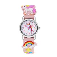 Pulseras de reloj de niños, El plastico, con Vidrio & aleación de zinc, para el deporte & para  los niños, más colores para la opción, 208x14mm, Vendido por UD